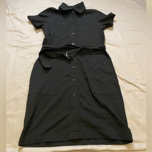 Club Monaco black button front shirt dress Size xs